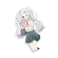 Schoolgirl Frieren Sticker