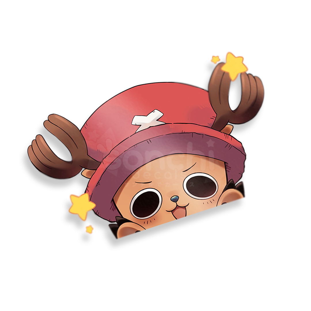 One Piece Round Stickers Chopper Render Decorative Stickers