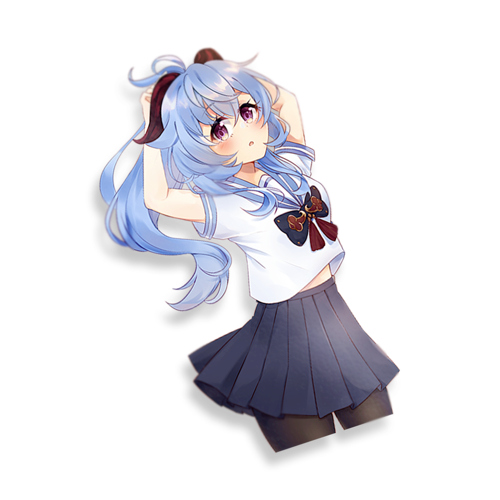 Schoolgirl Ganyu Sticker [clearance]
