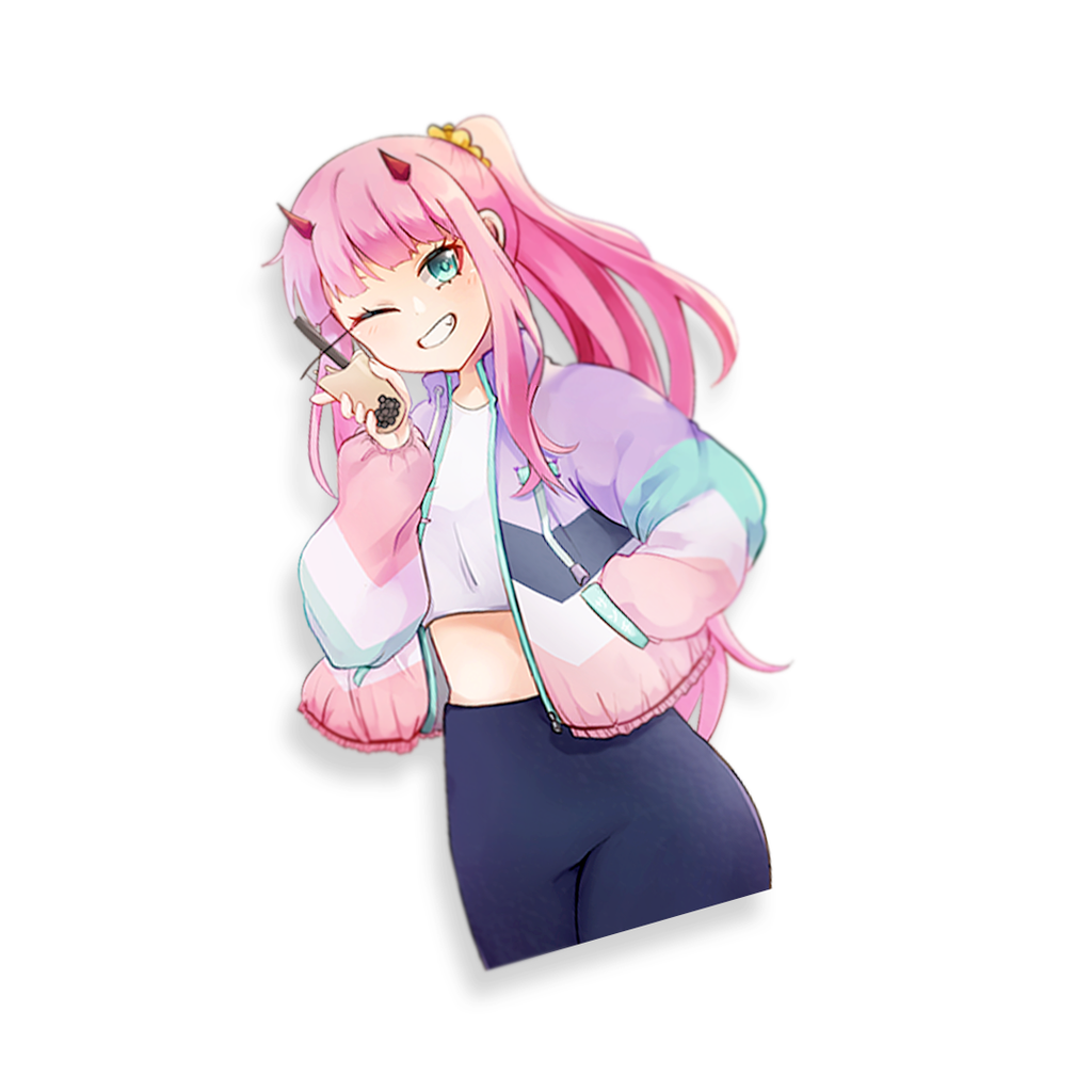 Pastel Girl Zero Two Sticker